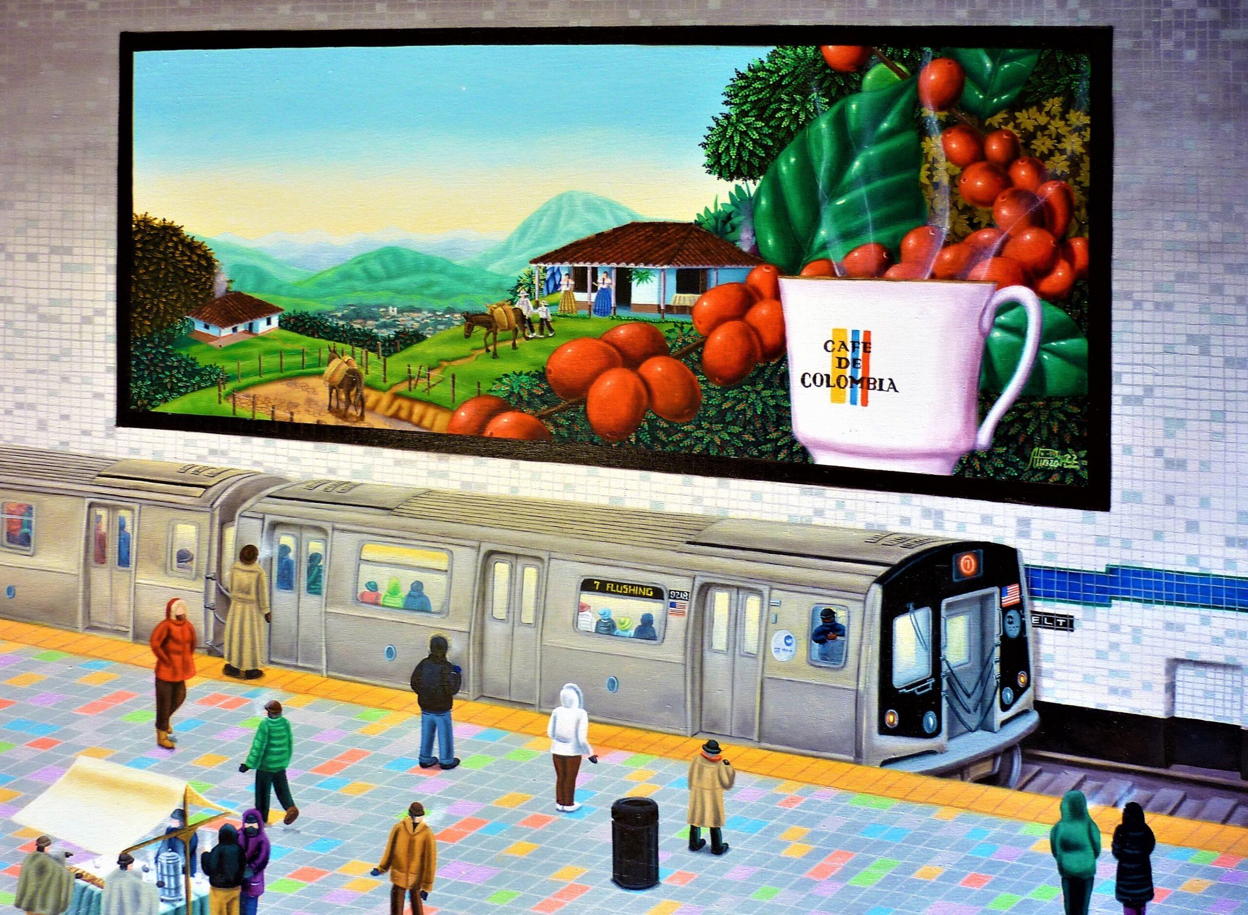 Café colombien par Alejandro Pinzón - Painting de Unknown