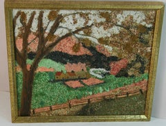 Colored Sand Farmhouse Landscape Painting