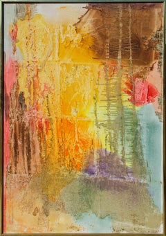 Vintage Colorful 1970s Abstraction, Signed "Soyer" Illegibly