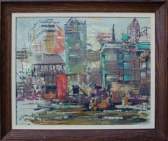 Paesaggio urbano colorato firmato Sakya