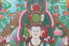 Colorful Lokeshwor Traditional Tibetan Thangka Buddhist Deity Painting