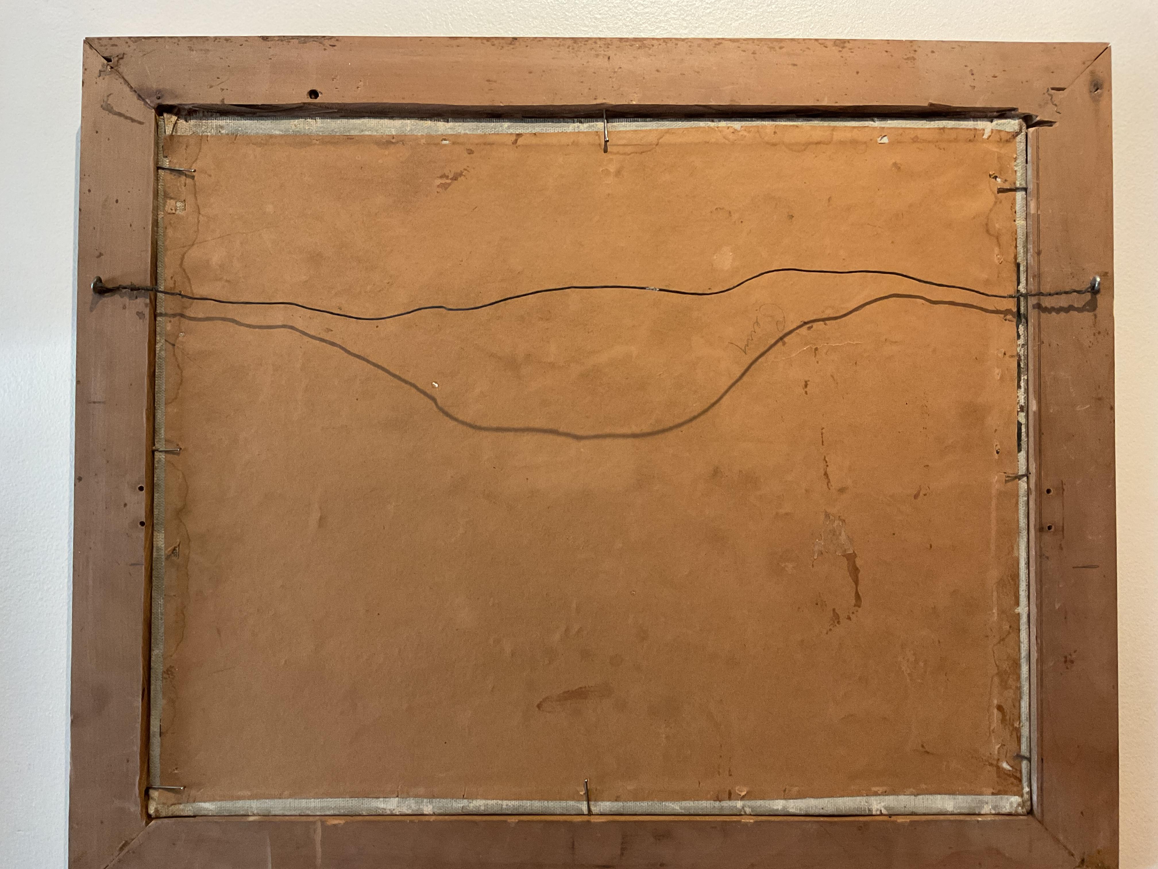 Questo quadro è una bella e dinamica veduta dello skyline di Manhattan dall'East River.  L'area potrebbe essere più vicina alla Battery, nella parte meridionale di Manhattan. A giudicare dall'età della tavola, dallo stile e dalla scelta del colore,