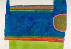 Composition (Blue, Green, Orange and Red) by James Hull, Acrylic, 1987