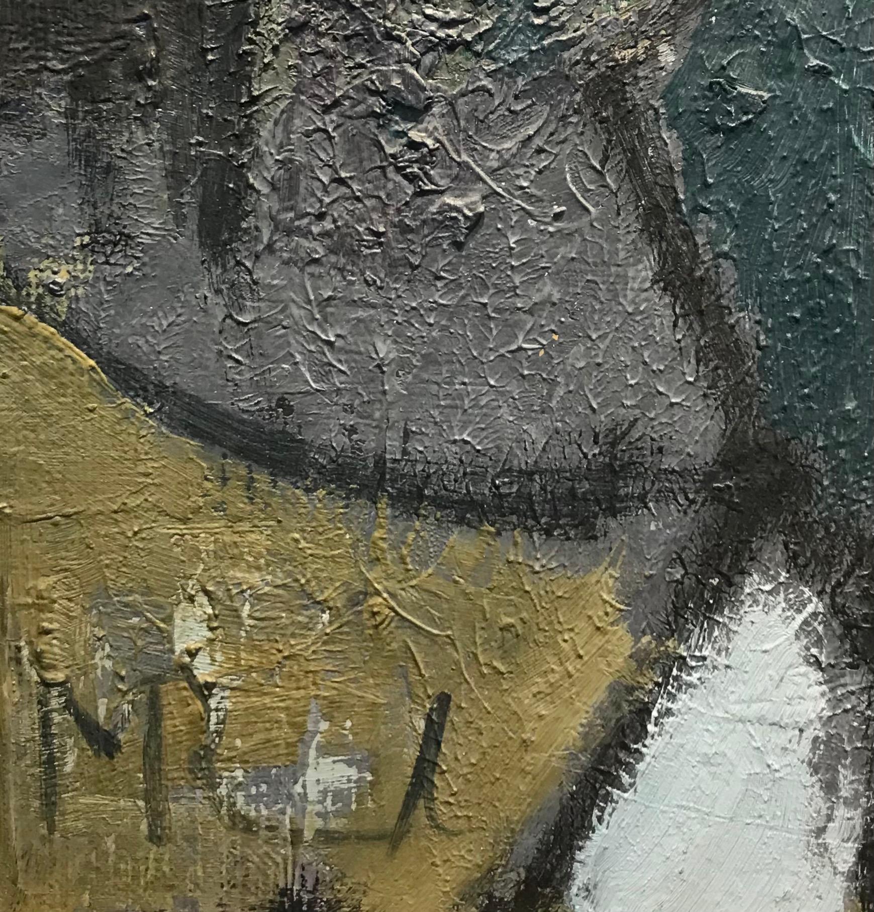 Composizione astratta - Olio su tela 34x46 cm - Painting Astratto di Unknown
