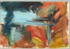 Composition - Huile originale sur carton - 1989