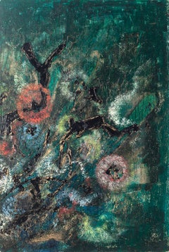 Composition - Oil Painting on Board - Mid 20th Century