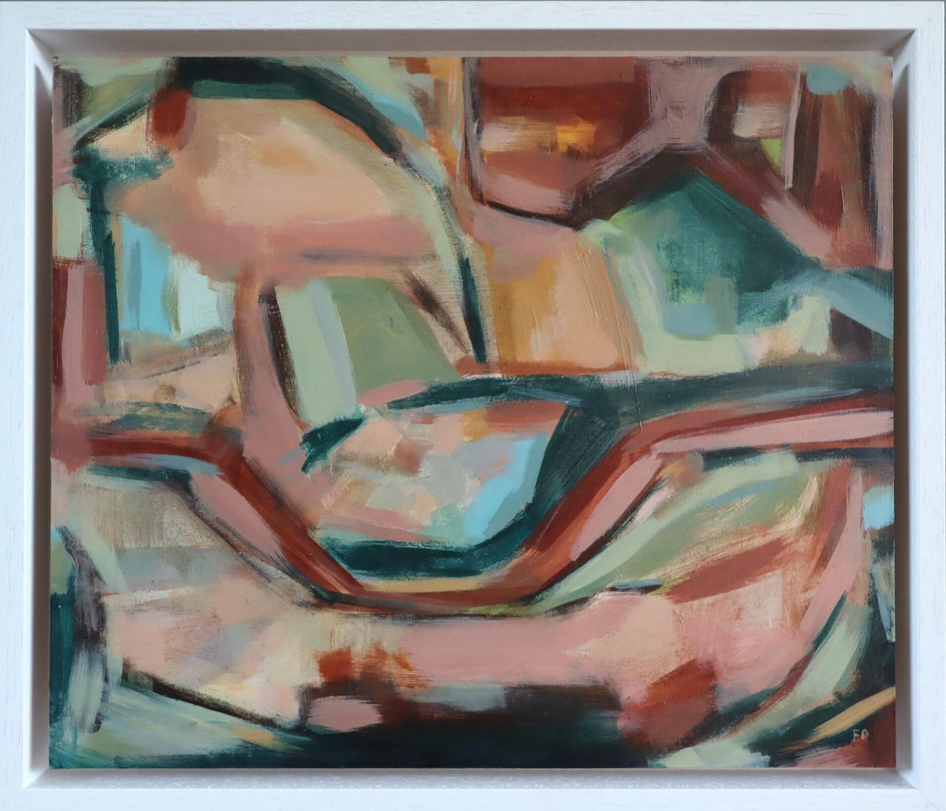 Contemporary Abstract Acrylic Painting by British artist Frances -Quiet Whispers