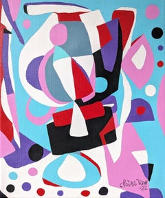 Quadro astratto contemporaneo senza cornice - Morning Blues, 2022