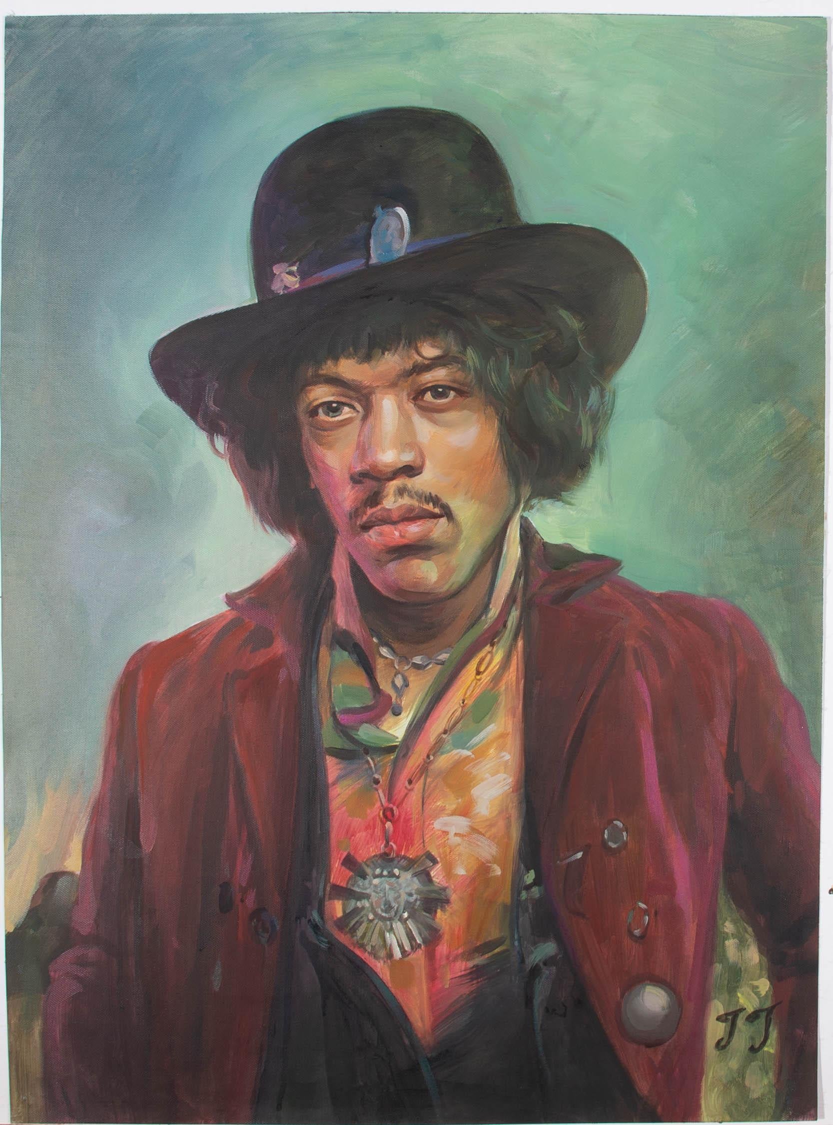 Contemporary Acrylic - Jimi Hendrix - Painting by Unknown