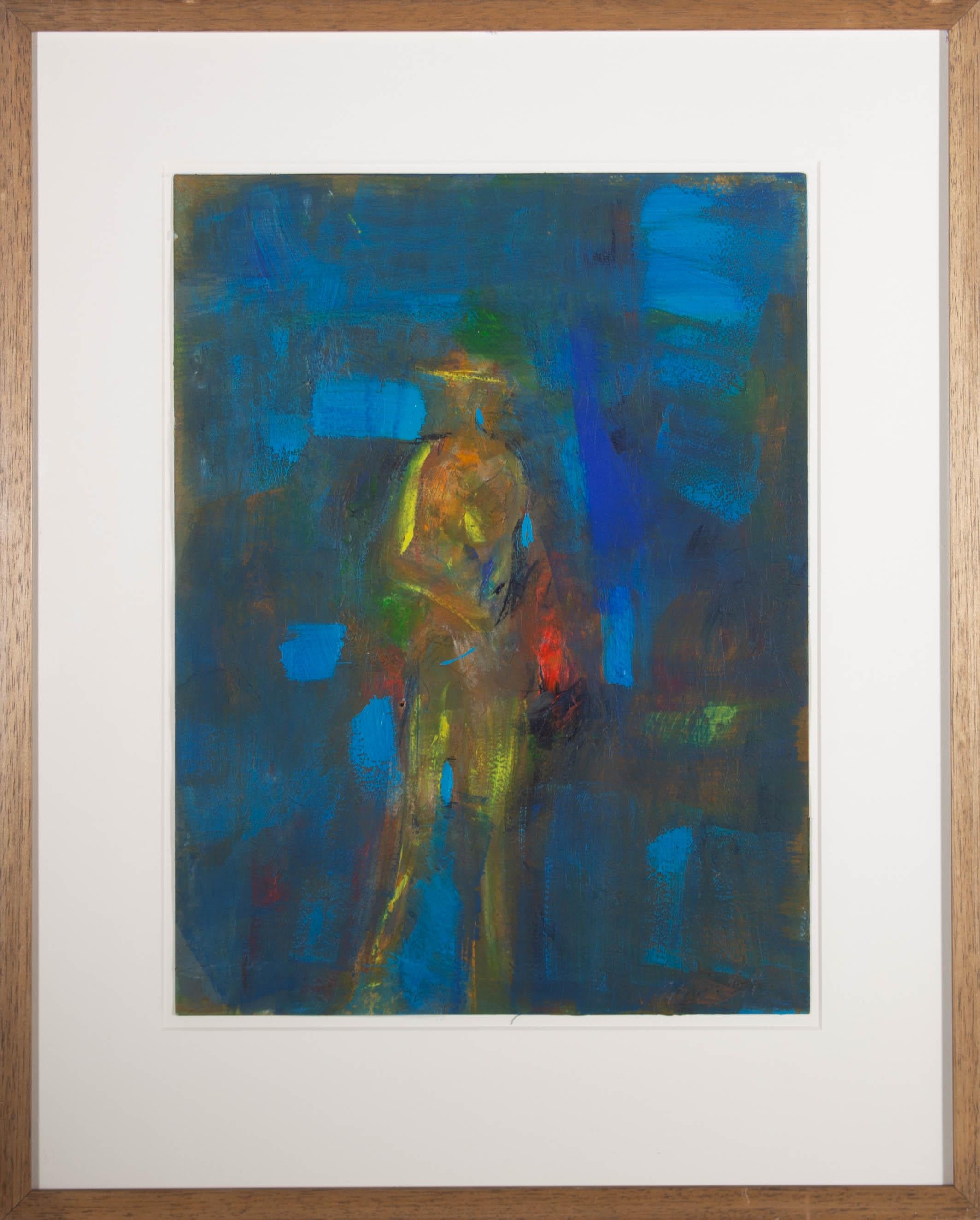 Unknown Abstract Painting - Contemporary Acrylic - Standing Abstract Figure