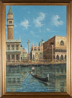 Contemporary Acrylic - Venetian Scene with Gondola