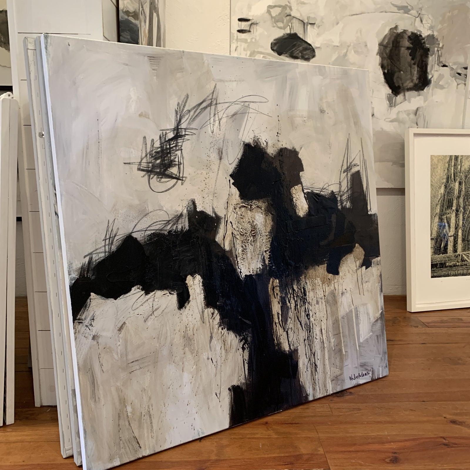 Strong bold black and white 
Signed on the front by Joe Adams 

Framing is available however this piece is wonderful as is. Ready to hang! 