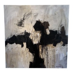 Peinture abstraite contemporaine audacieuse sur toile