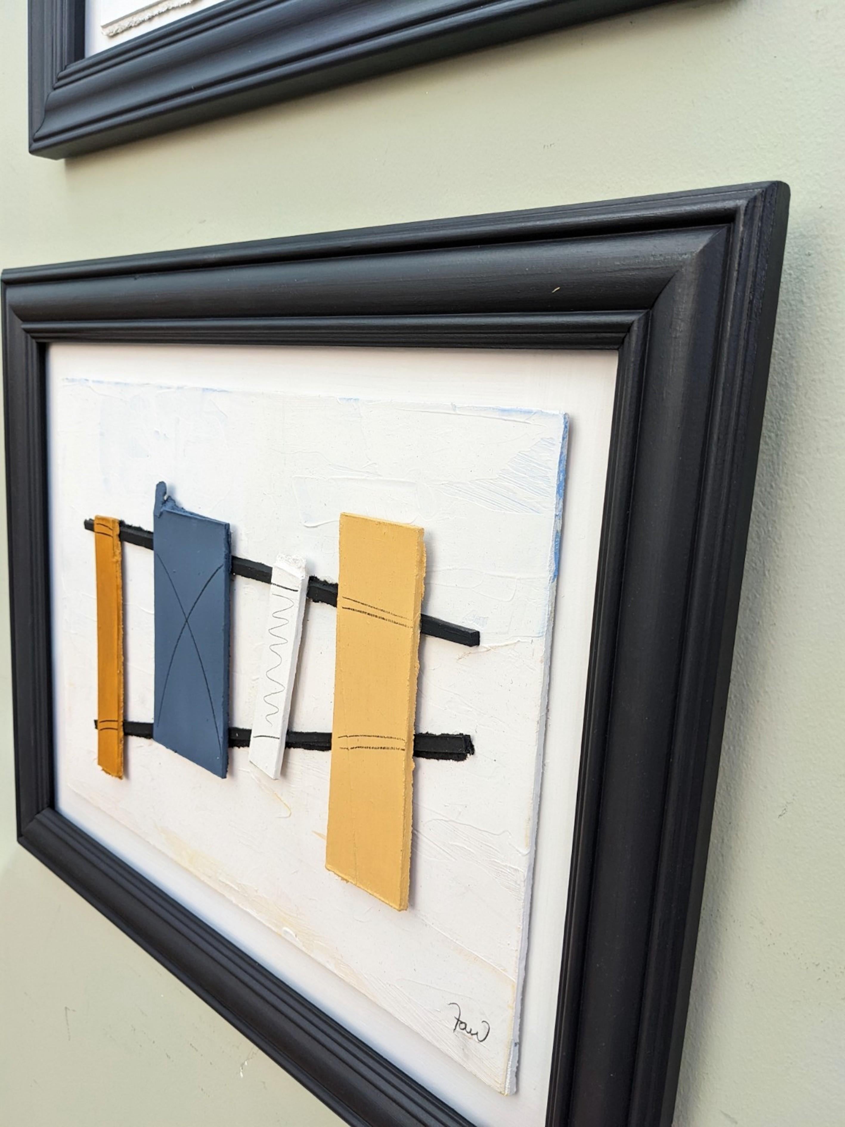 Contemporary Constructivist Oil Relief Painting Framed - Construction 2 For Sale 2