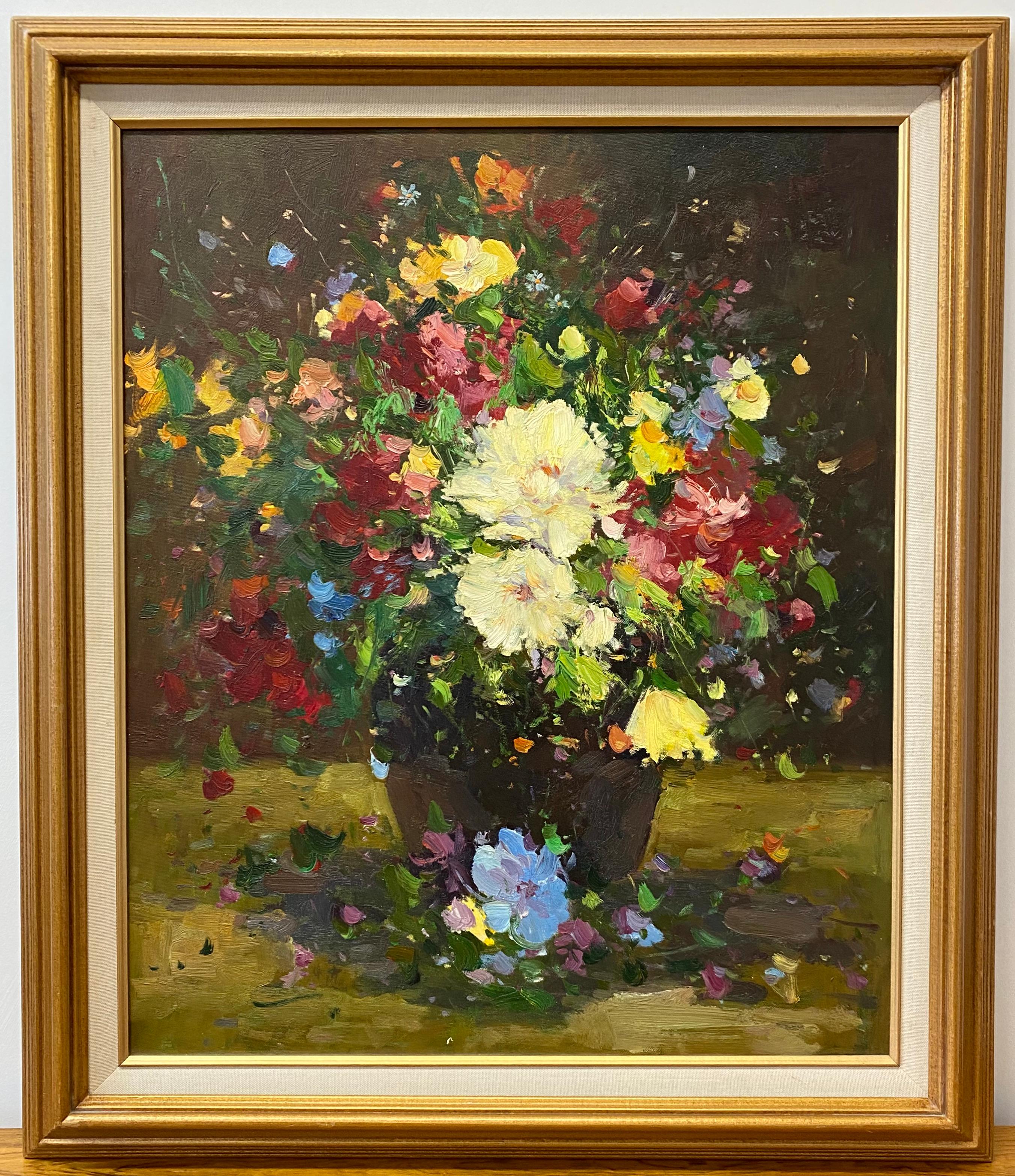 Contemporary Floral Still Life Oil Painting 21st Century