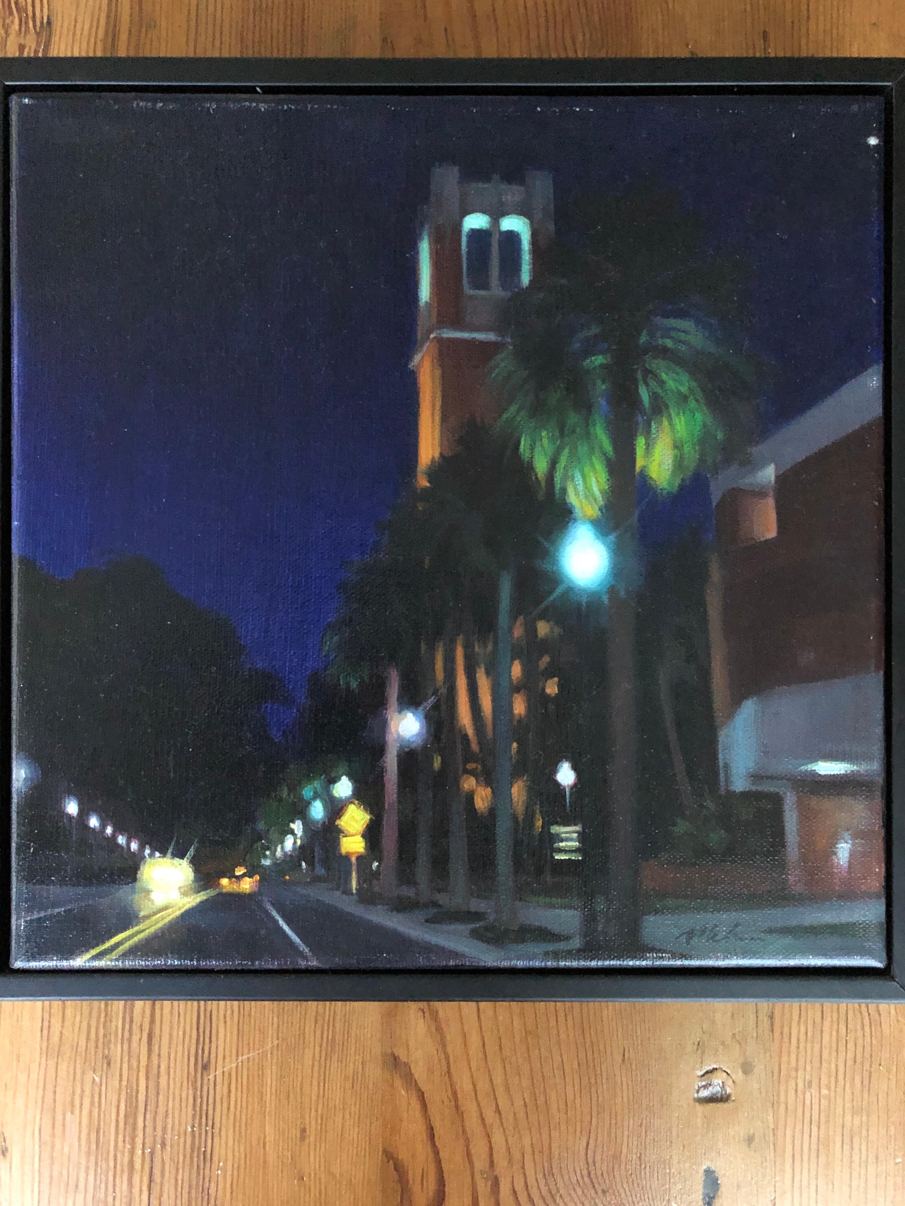 Contemporary Florida Night Scene - Painting by Unknown