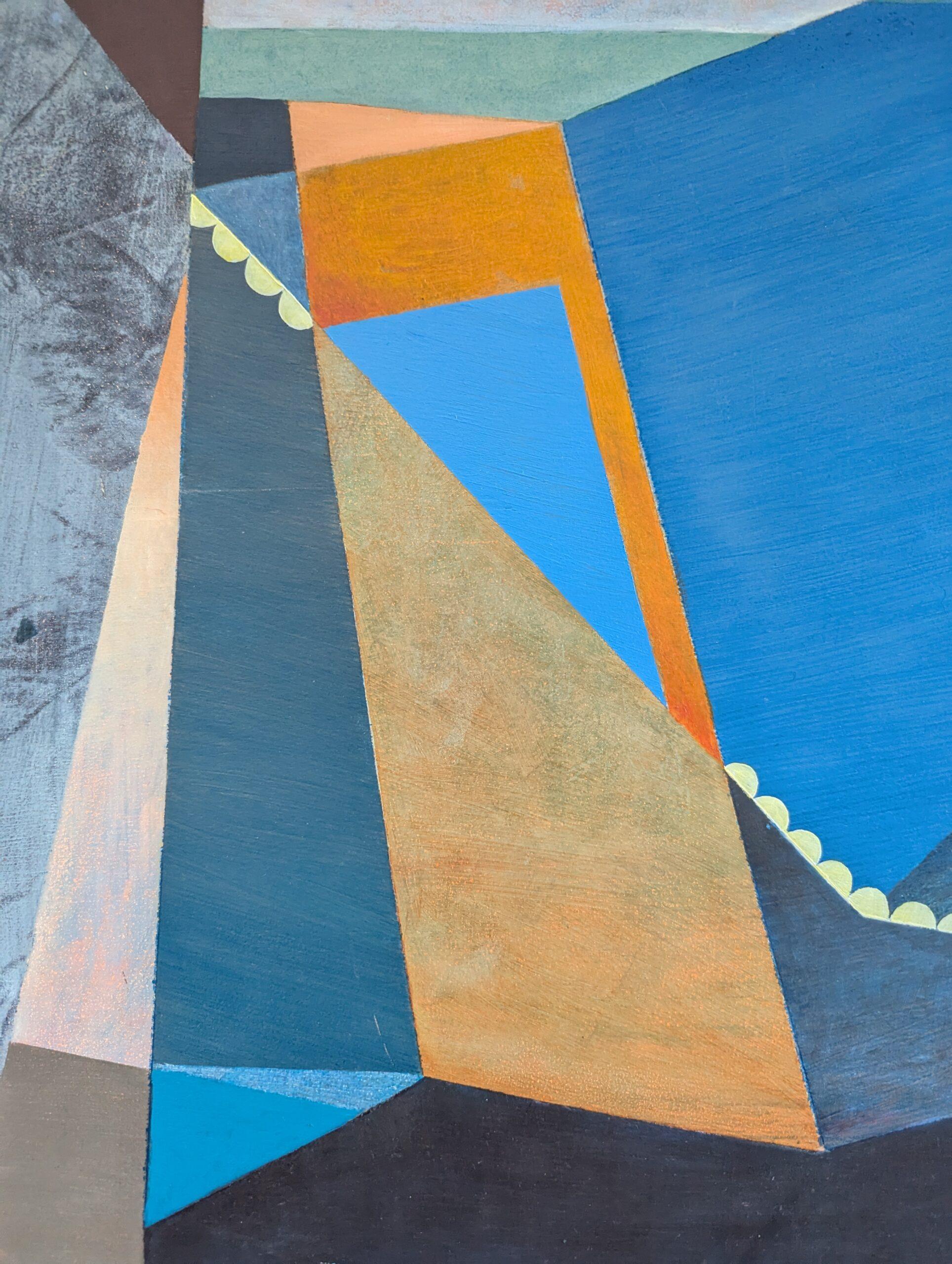 Contemporary Geometric Abstract Oil Painting - Überreste der Zivilisation im Angebot 7
