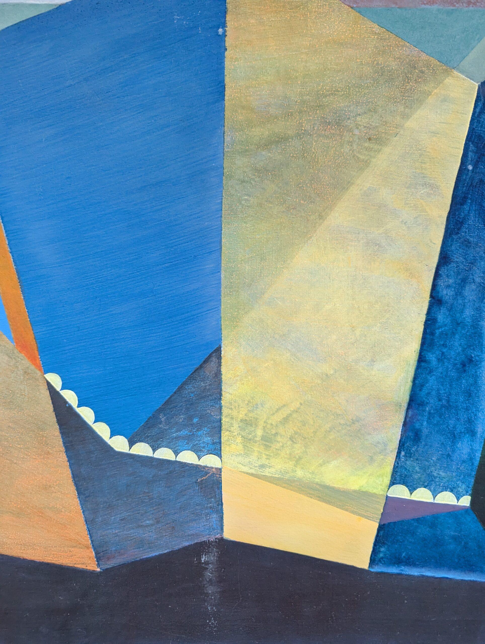 Contemporary Geometric Abstract Oil Painting - Überreste der Zivilisation im Angebot 8