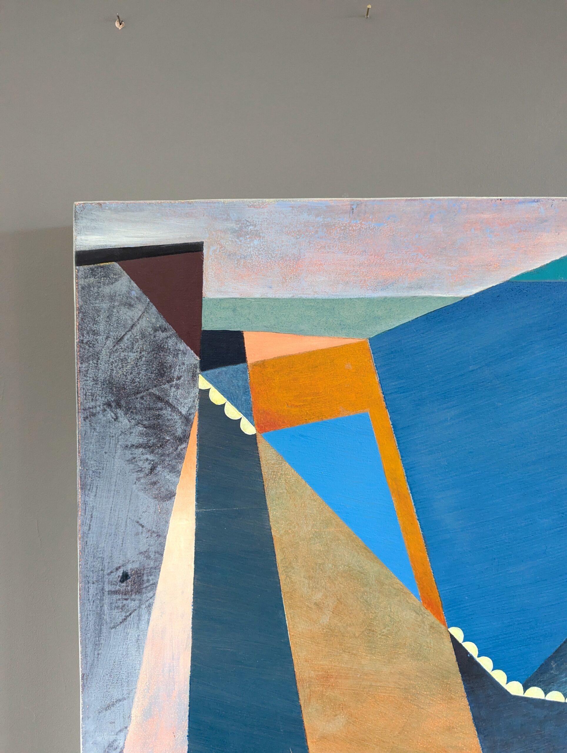Contemporary Geometric Abstract Oil Painting - Überreste der Zivilisation im Angebot 3