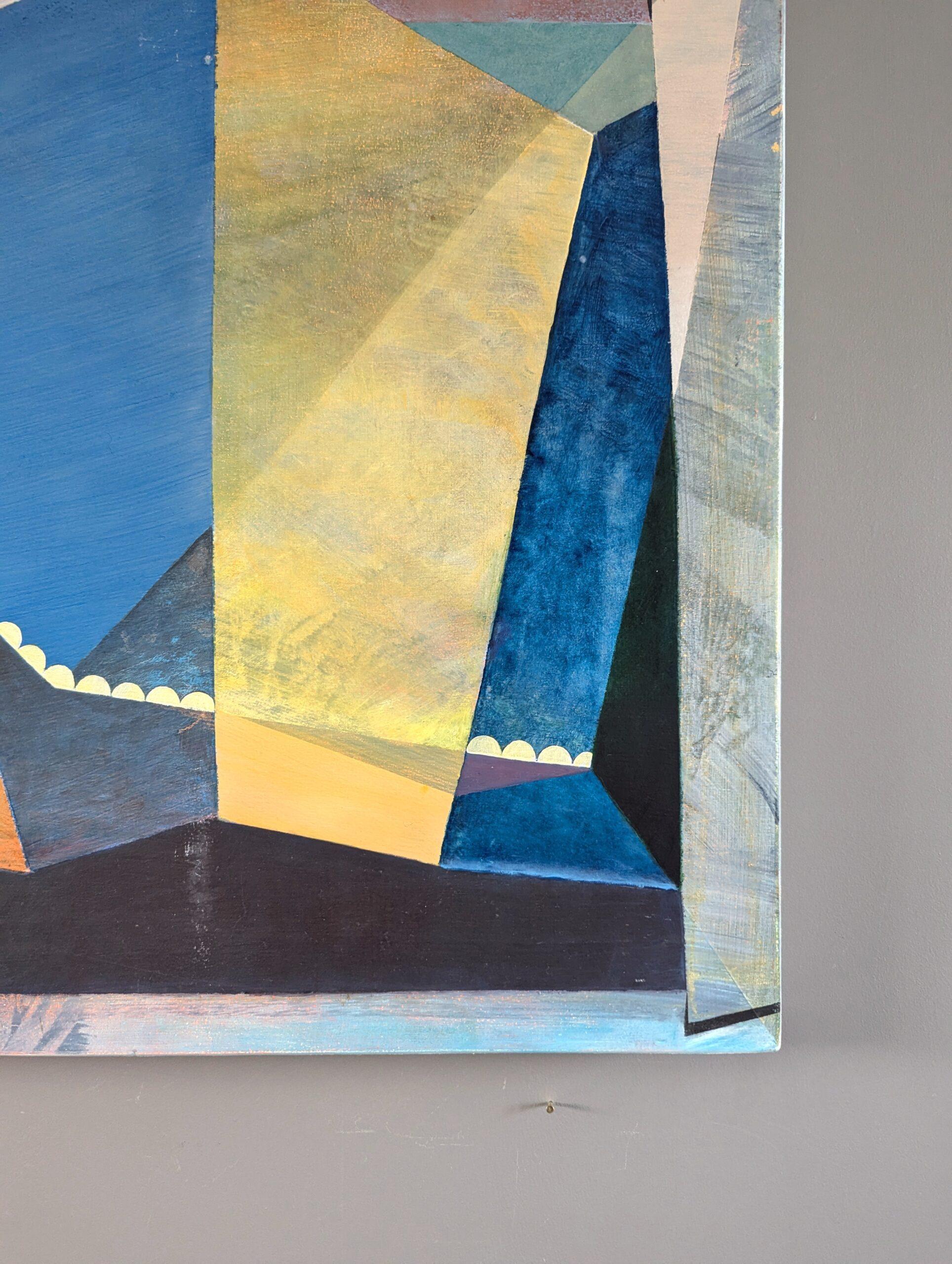 Contemporary Geometric Abstract Oil Painting - Überreste der Zivilisation im Angebot 4