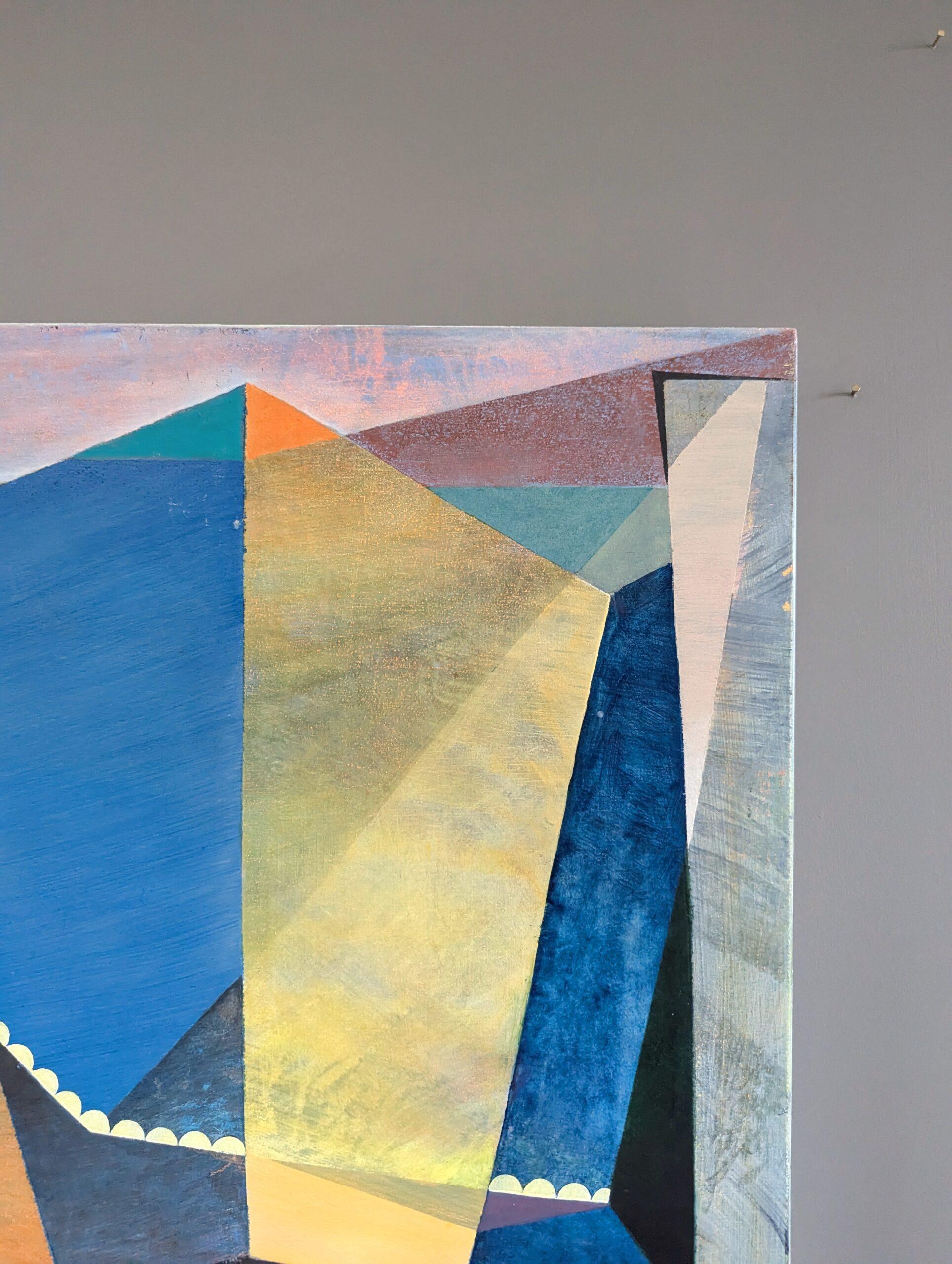 Contemporary Geometric Abstract Oil Painting - Überreste der Zivilisation im Angebot 5