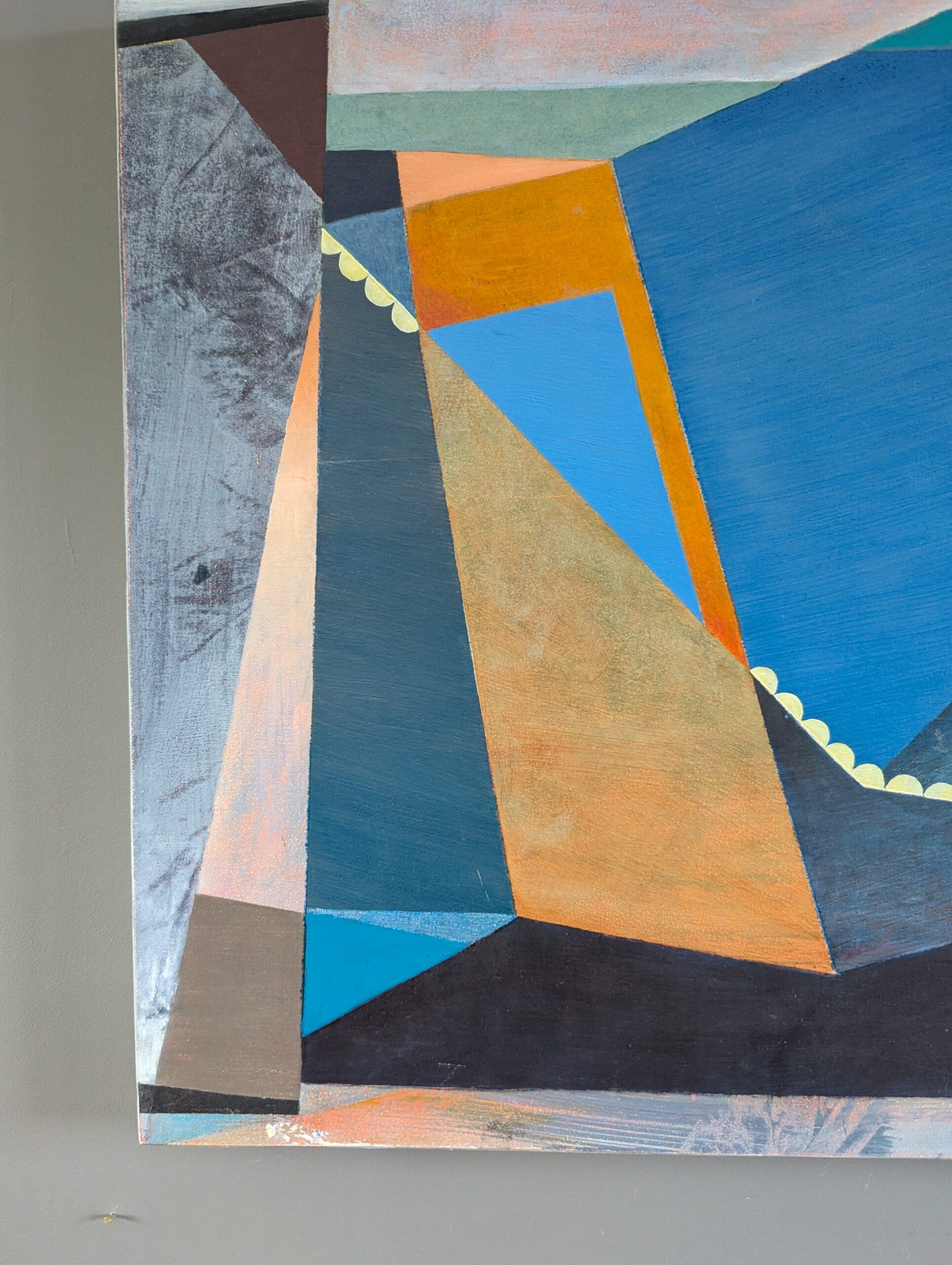 Contemporary Geometric Abstract Oil Painting - Überreste der Zivilisation im Angebot 6