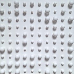 Contemporary modern white wall sculpture painting relief Tabula Alba I