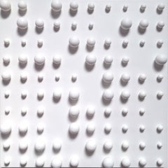 Contemporary modern white wall sculpture painting relief Tabula Alba II