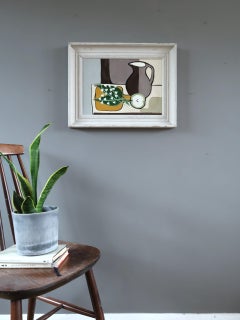 Contemporary Modernist Still Life Oil Painting - Lily of the Valley & Jug