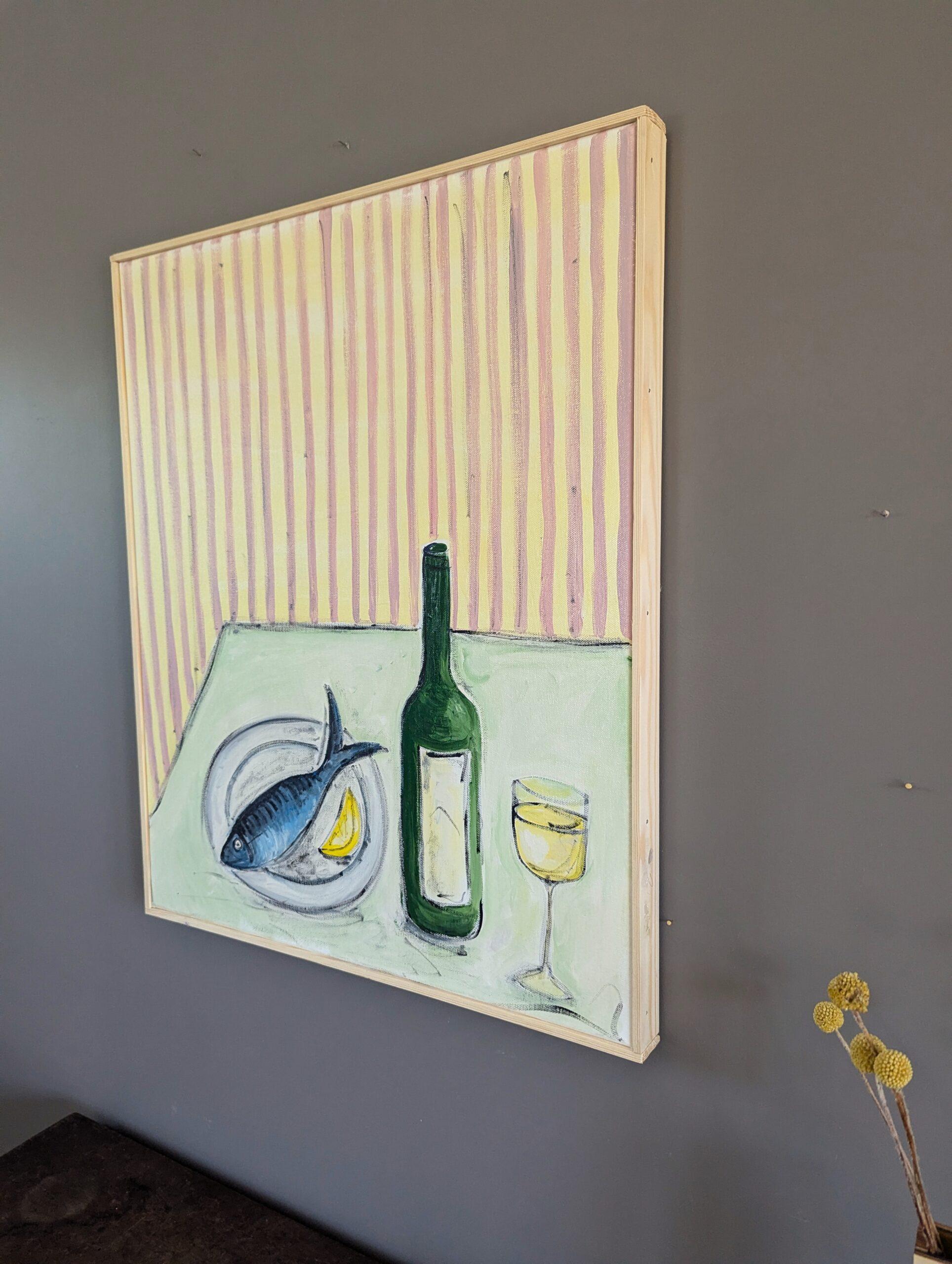 Pintura acrílica de bodegones de estilo modernista contemporáneo - El almuerzo está servido 1
