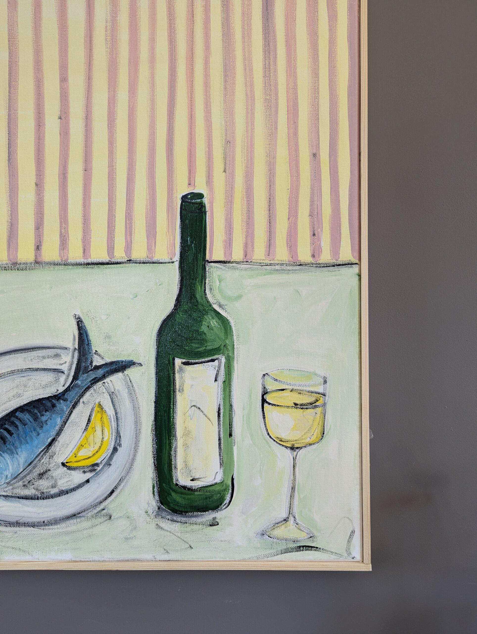 Pintura acrílica de bodegones de estilo modernista contemporáneo - El almuerzo está servido 3