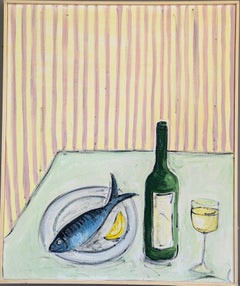 Pintura acrílica de bodegones de estilo modernista contemporáneo - El almuerzo está servido