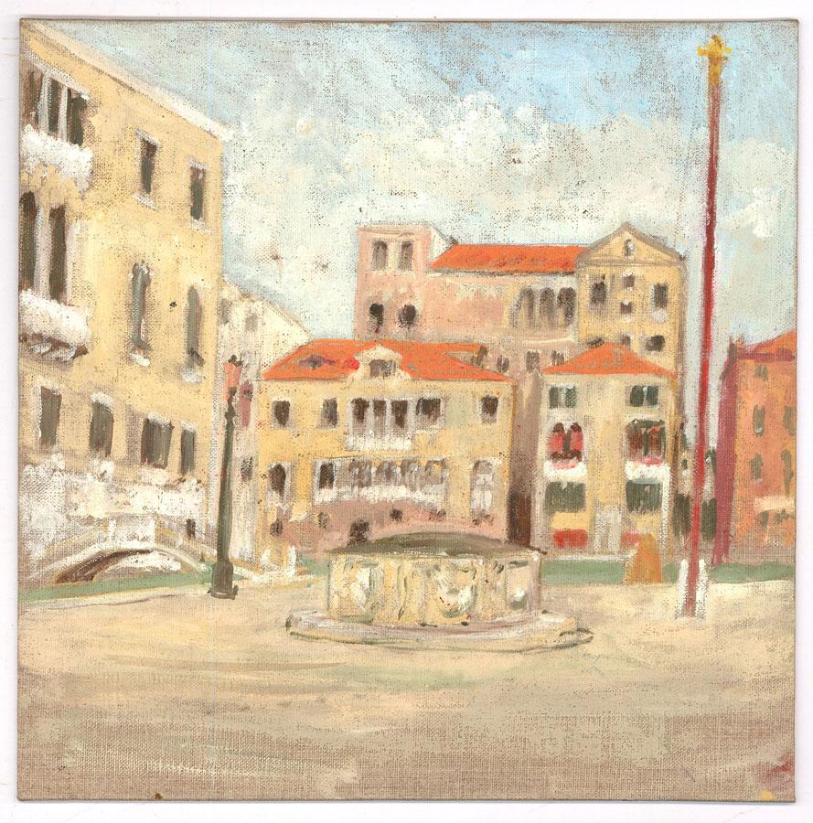 Contemporary Oil - Campo San Vio, Venice - Painting by Unknown