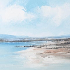 Contemporary Oil - Coastal View with Clouds