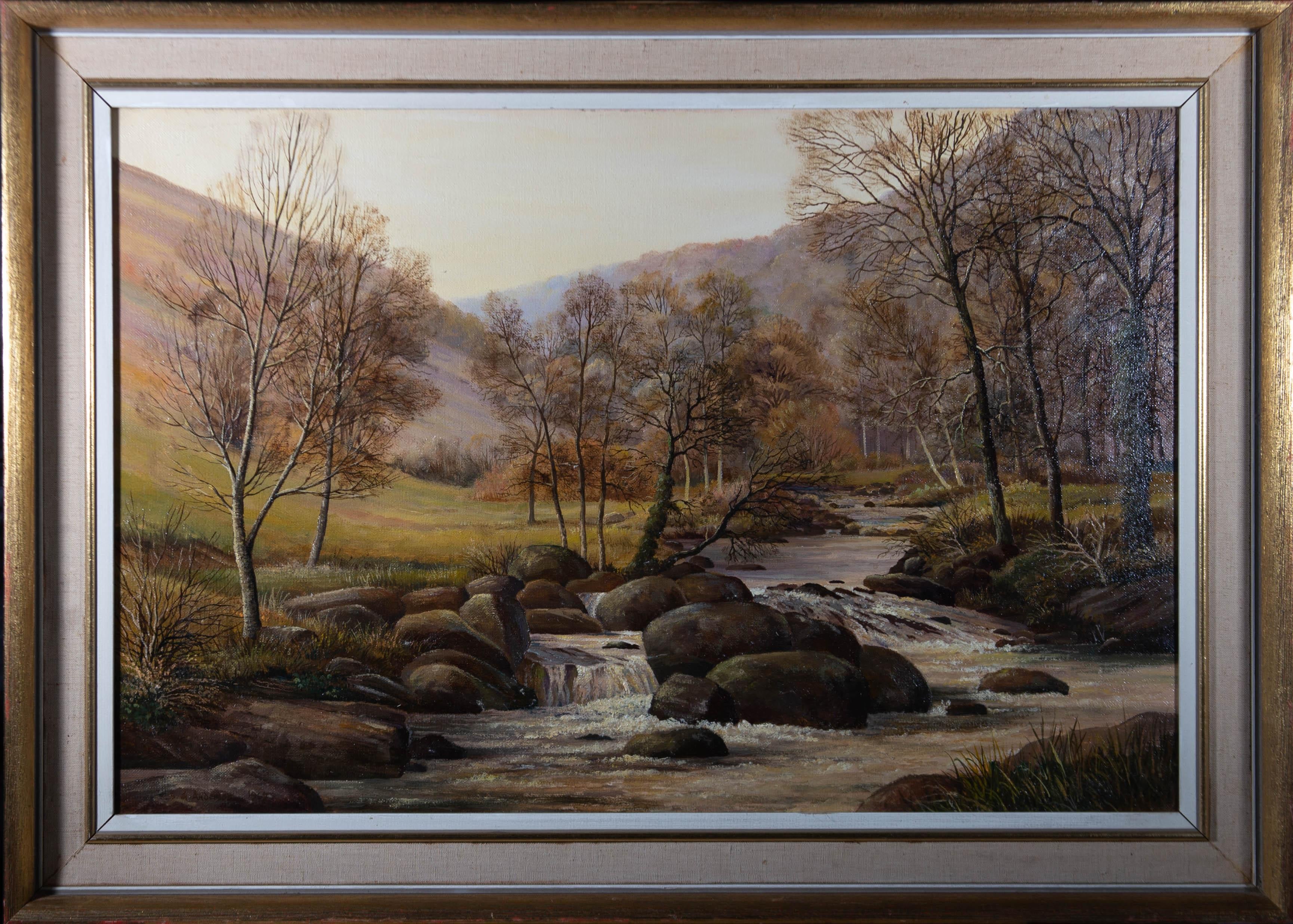 Landscape Painting de Unknown - Óleo contemporáneo - Lyn River
