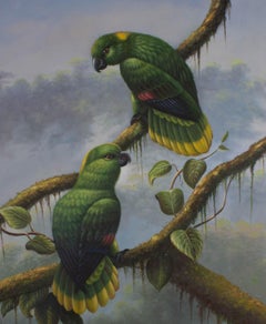 Contemporary Oil - Parrot Paradise