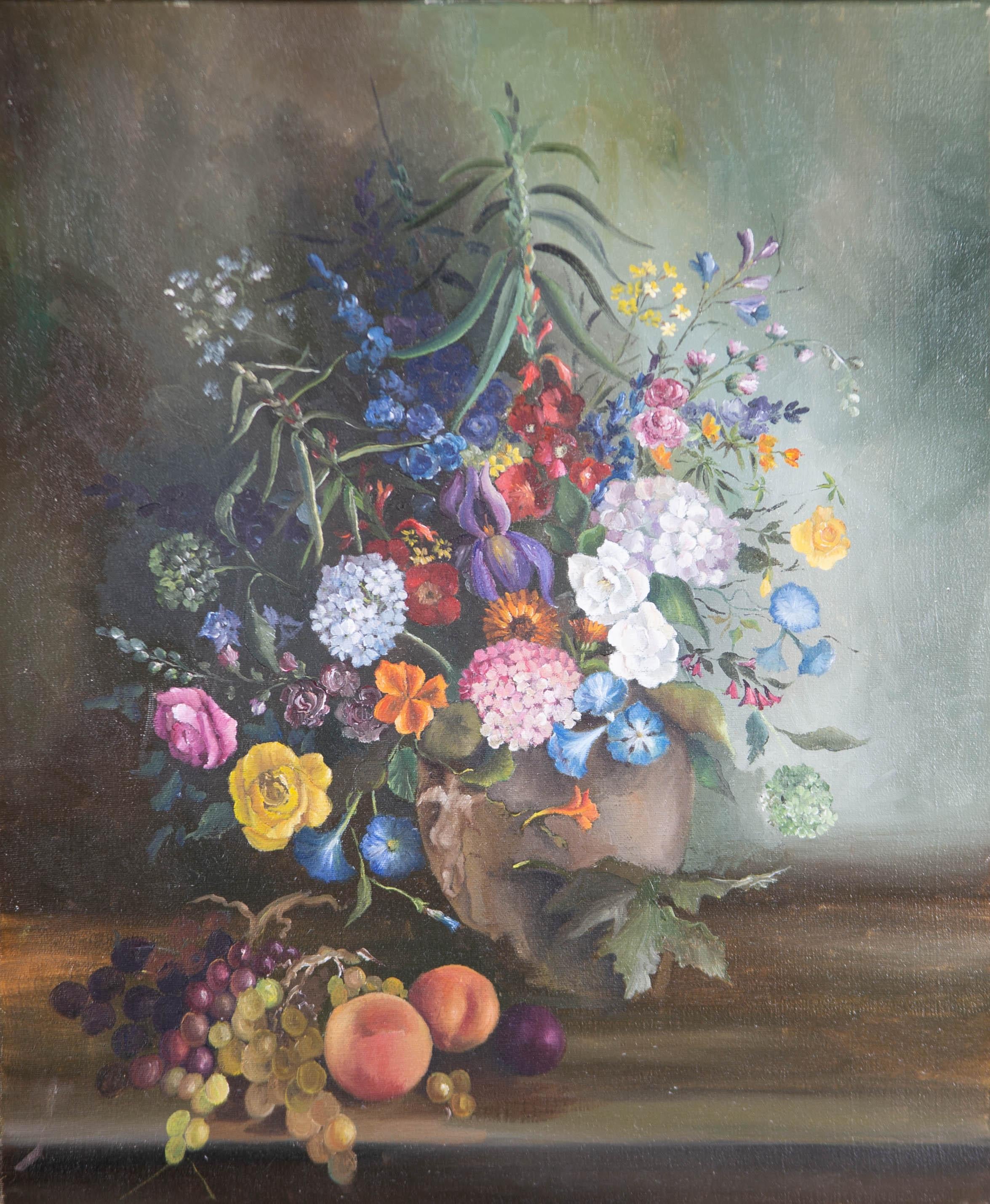Contemporary Oil - Summer Wildflowers - Painting by Unknown