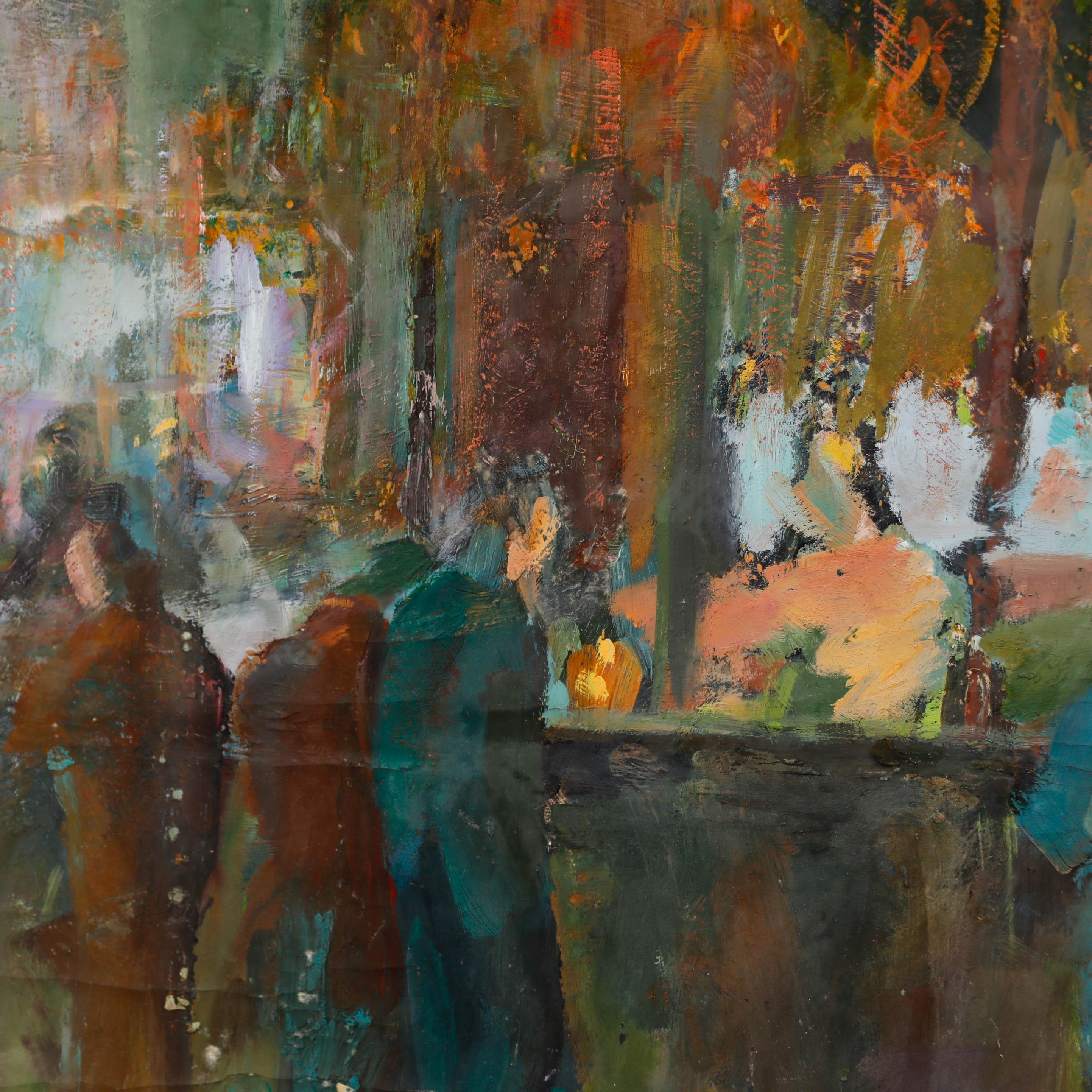 Präsentiert in einem Rahmen mit Silbervergoldungseffekt. Nicht signiert. An Bord. Bildgröße: 71 x 47 cm.