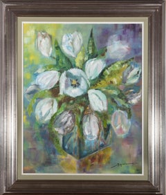 Contemporary Oil - White Tulips