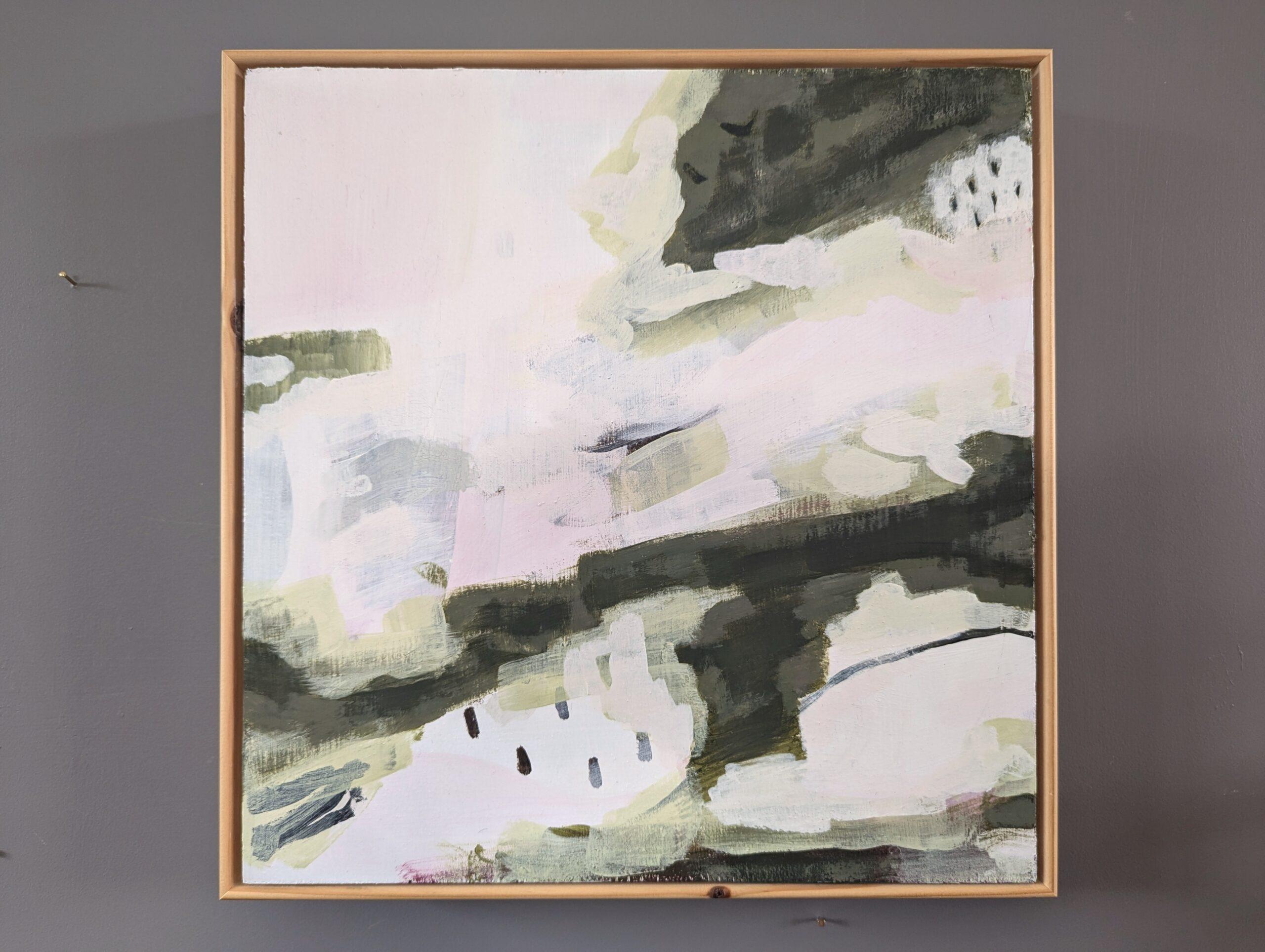 Mini-pittura acrilica astratta contemporanea originale - Catching Hold - Painting di Unknown