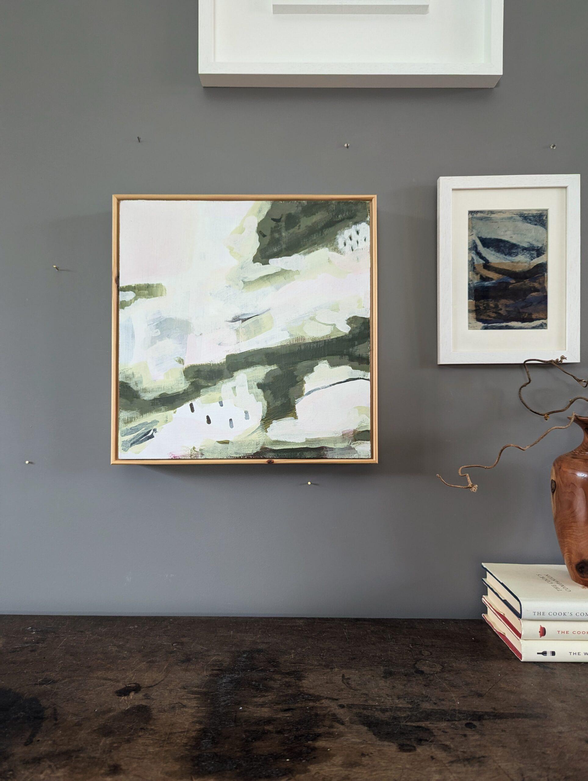 Mini-pittura acrilica astratta contemporanea originale - Catching Hold - Abstract Painting Marrone di Unknown