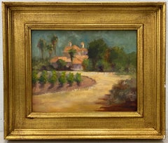 Contemporary "Santa Barbara Estate" Original Oil Painting 21st Century