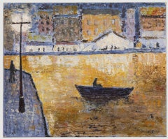 Contemporary School Oil - The River at Night
