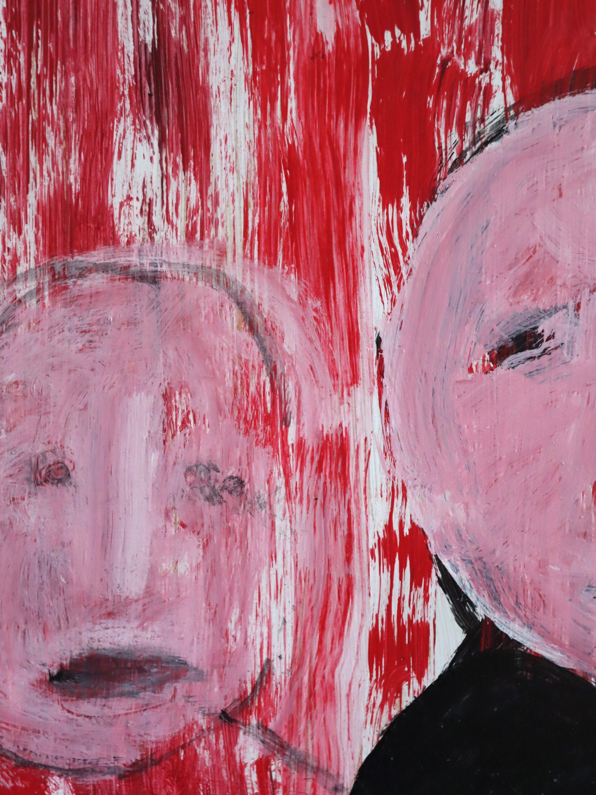 Peinture à l'huile contemporaine figurative semi-abstraite - Le non-dit entre nous en vente 6