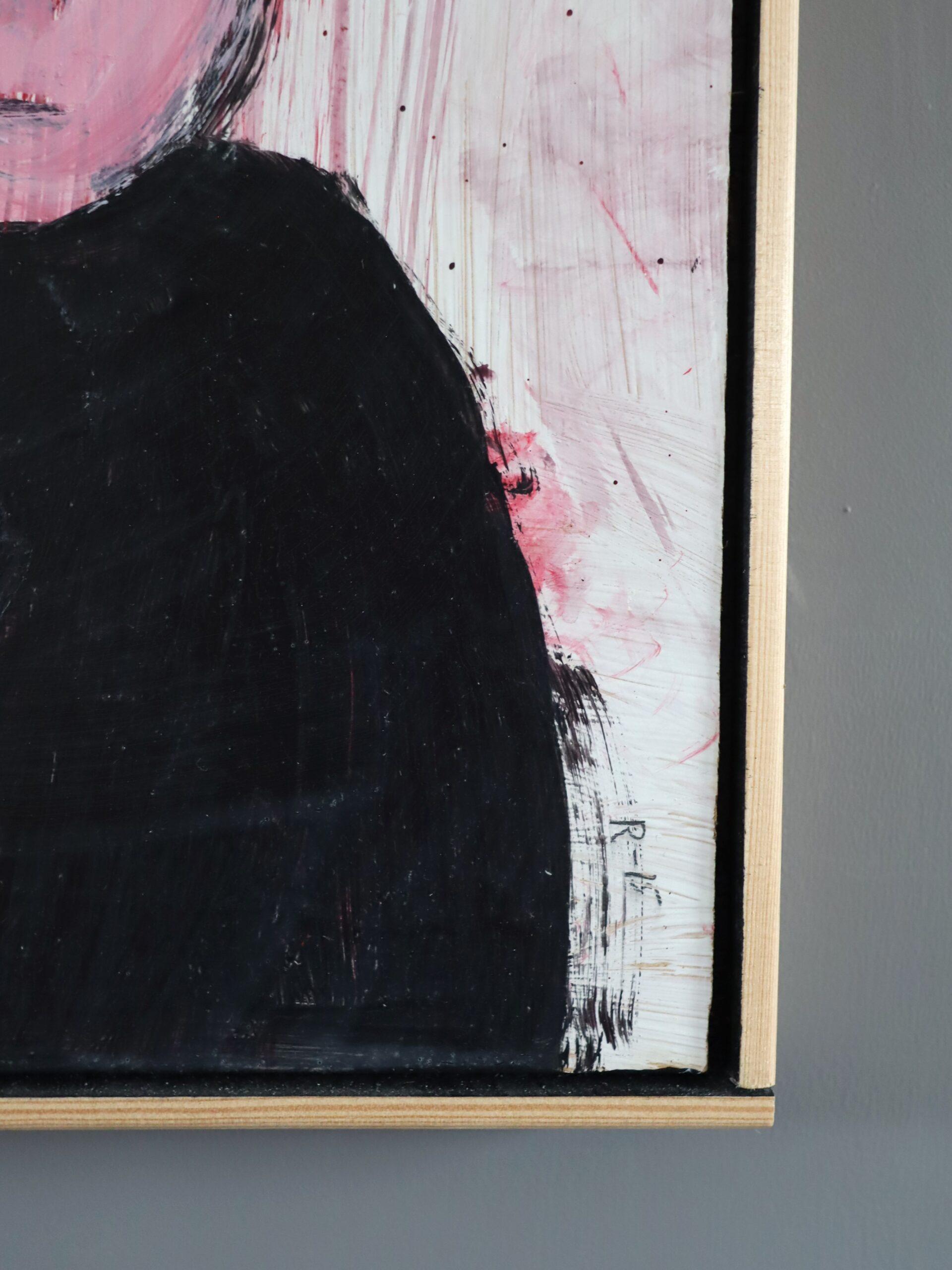 Peinture à l'huile contemporaine figurative semi-abstraite - Le non-dit entre nous en vente 3