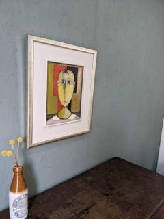 Contemporary Swedish Framed Figurative Oil Painting - Portrait of a Boy