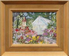 Contempory American Impressionist Landscape Signed Giltwood Framed Oil Painting