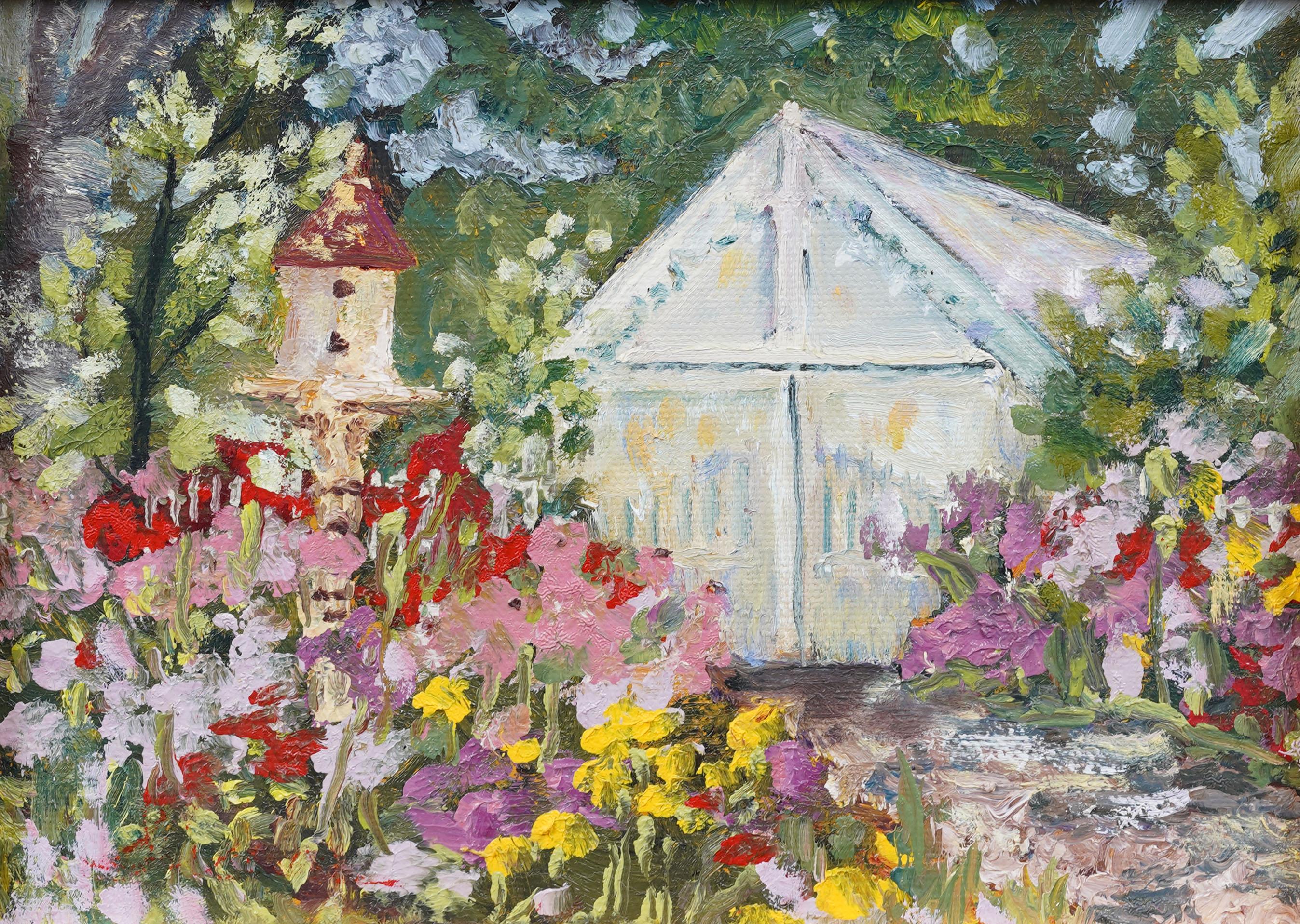 Zeitgenössische amerikanische impressionistische Landschaft signiert Giltwood gerahmte Ölgemälde (Impressionismus), Painting, von Unknown