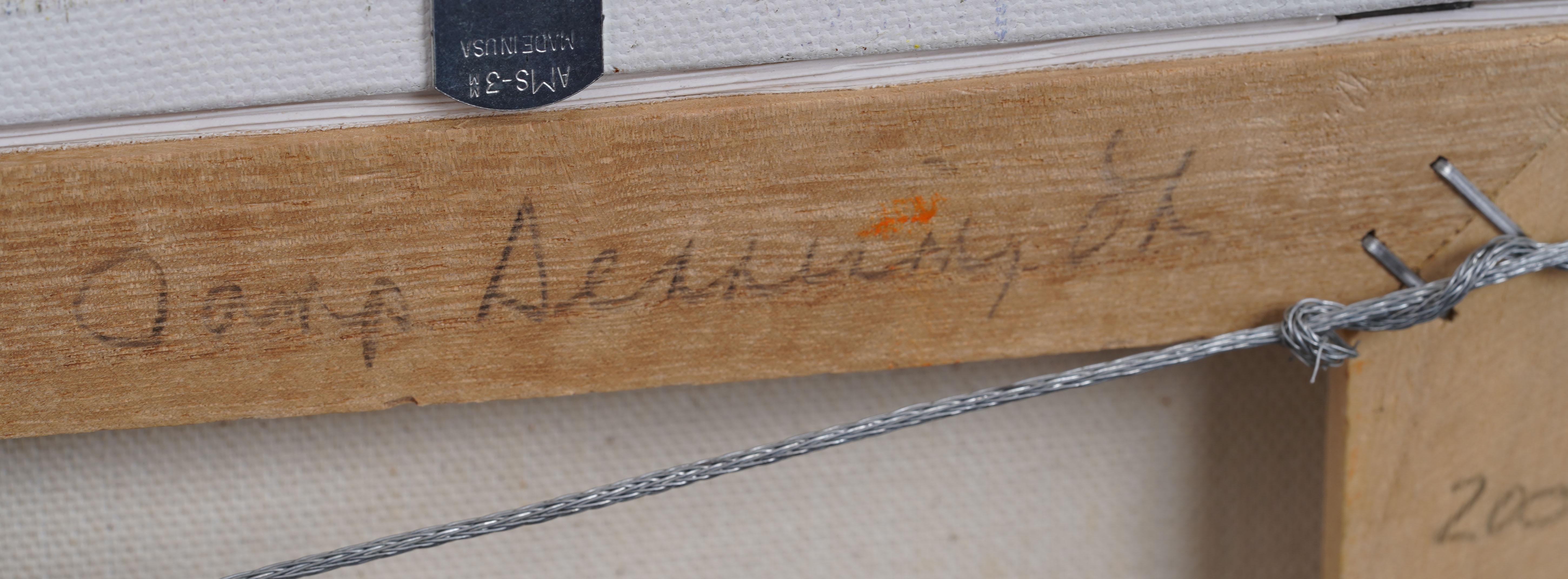 Zeitgenössische amerikanische impressionistische Landschaft signiert Giltwood gerahmte Ölgemälde im Angebot 4