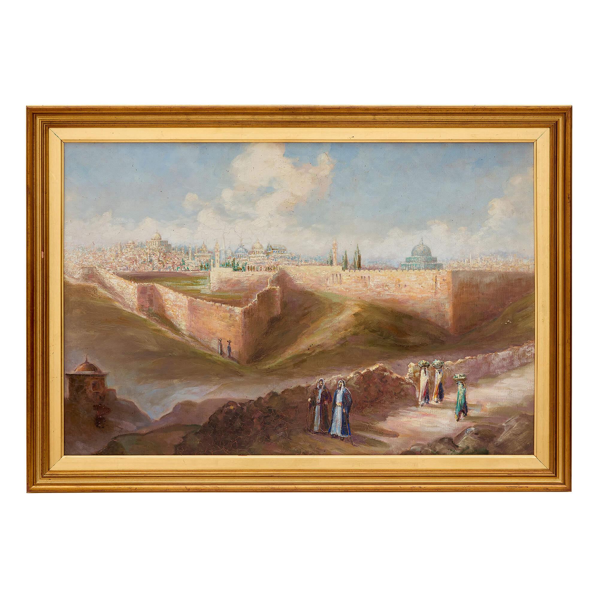 Kontinentales Ölgemälde des 20. Jahrhunderts aus Jerusalem